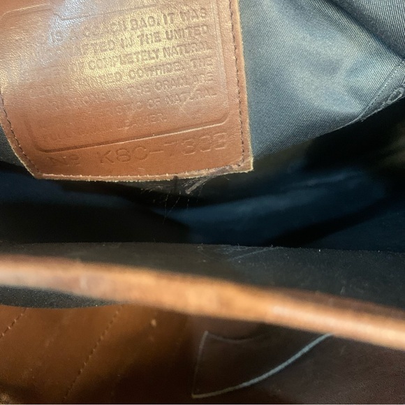 Coach VTG Rare Leather Large Shoulder Tote Bag 7303 USA - Picture 8 of 14